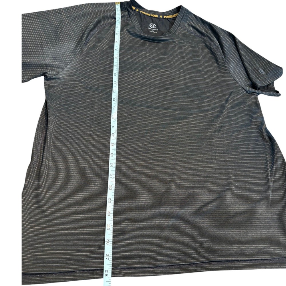 Champion C9 Power Core Mens XL Black Striped‎ Performance T-Shirt 041-02-7117 - Picture 5 of 8
